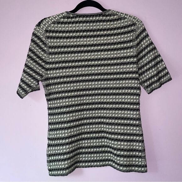 MM Lafleur Size M The Charli Top Cable Stripe Black White - Picture 6 of 8